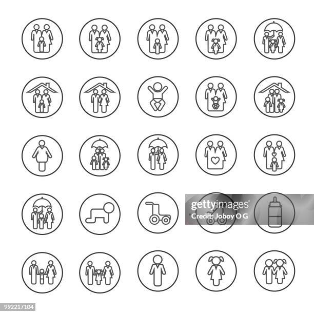 family icon - indian family stock illustrations