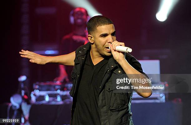 Aubrey Drake Graham aka Drake performs in support of his Thank Me Later release at The Warfield on May 12, 2010 in San Francisco, California.