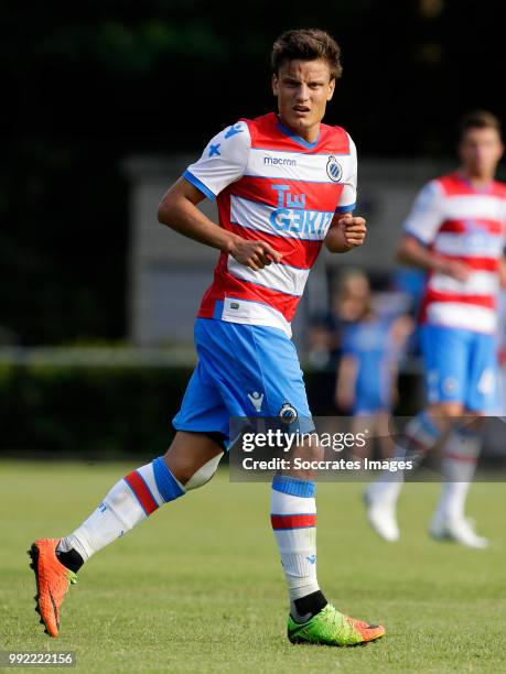 Jelle Vossen of Club Brugge during the Club Friendly match between Club Brugge v Steaua Bucharest at the Sportpark De Westeneng on July 4, 2018 in...