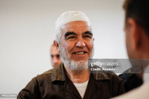 Palestine Islamic Movement Leader Raed Salah appears in court during his trial at Haifa Criminal Court of Peace in Haifa, Israel on July 05, 2018.
