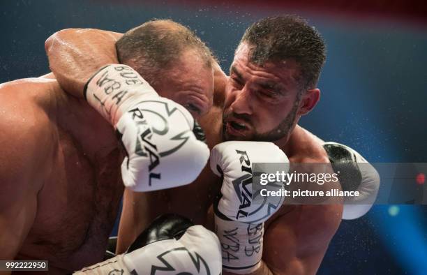 German Manuel Charr fights against Russian Alexander Ustinov during the WBA World Championship Heavyweight in Oberhausen, Germany, 25 November 2017....