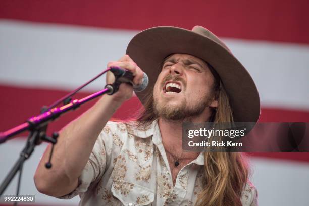 Singer-songwriter Lukas Nelson of Lukas Nelson & Promise of the Real performs onstage during the 45th Annual Willie Nelson 4th of July Picnic at...