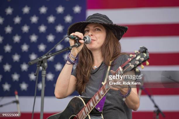 Musician/vocalist Amy Nelson of Folk Uke performs onstage during the 45th Annual Willie Nelson 4th of July Picnic at Austin360 Amphitheater on July...