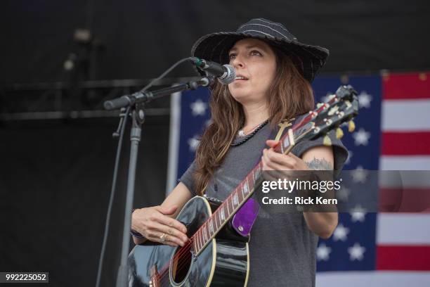 Musician/vocalist Amy Nelson of Folk Uke performs onstage during the 45th Annual Willie Nelson 4th of July Picnic at Austin360 Amphitheater on July...