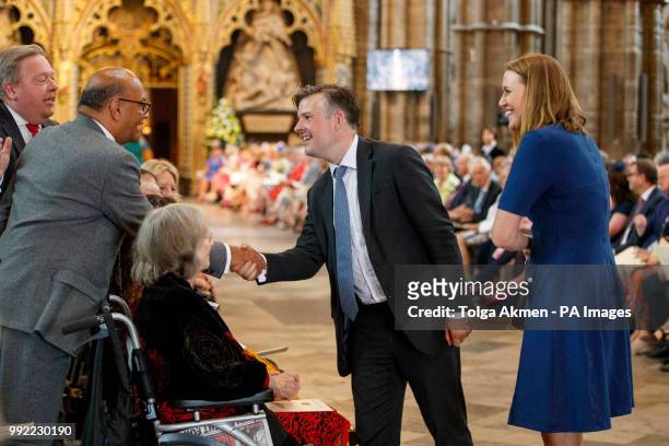 Shadow health minister Jon Ashworth attending a service to celebrate the 70th anniversary of the NHS at Westminster Abbey in London.