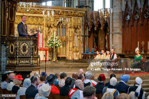 England's chief executive Simon Stevens speaks at a service to celebrate the 70th anniversary of the NHS at Westminster Abbey in London.