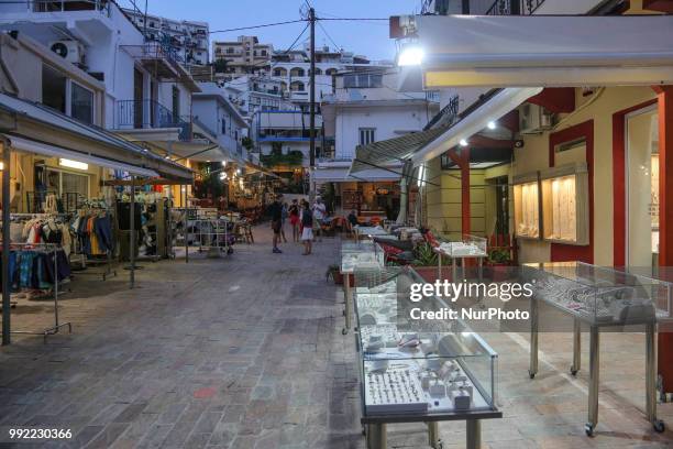 Images of the fishing village Agia Galini in Southern Crete, Greece. It belongs to Rethymno regional unit in Crete island and the water is the Libyan...