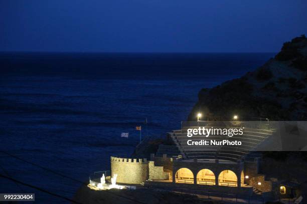 Images of the fishing village Agia Galini in Southern Crete, Greece. It belongs to Rethymno regional unit in Crete island and the water is the Libyan...