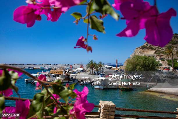 Images of the fishing village Agia Galini in Southern Crete, Greece. It belongs to Rethymno regional unit in Crete island and the water is the Libyan...