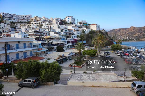 Images of the fishing village Agia Galini in Southern Crete, Greece. It belongs to Rethymno regional unit in Crete island and the water is the Libyan...