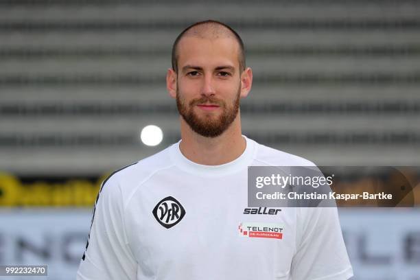 Athletic coach Johannes Gartner poses during the team presentation of VfR Aalen on July 5, 2018 in Aalen, Germany.