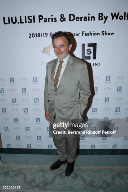 Jean-Francois Legaret attends the Liu Lisi - Paris Fashion Week - Haute Couture Fall Winter 2018/2019 at Hotel Meurice on July 5, 2018 in Paris,...