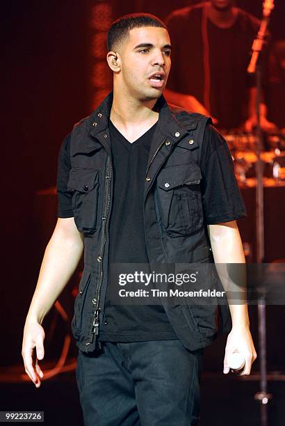 Aubrey Drake Graham aka Drake performs in support of his Thank Me Later release at The Warfield on May 12, 2010 in San Francisco, California.