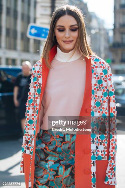 Olivia Palermo attends the Fendi Couture show on July 4, 2018 in Paris, France.