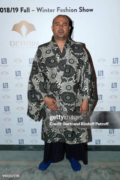 Alex Rotin attends the Liu Lisi - Paris Fashion Week - Haute Couture Fall Winter 2018/2019 at Hotel Meurice on July 5, 2018 in Paris, France.