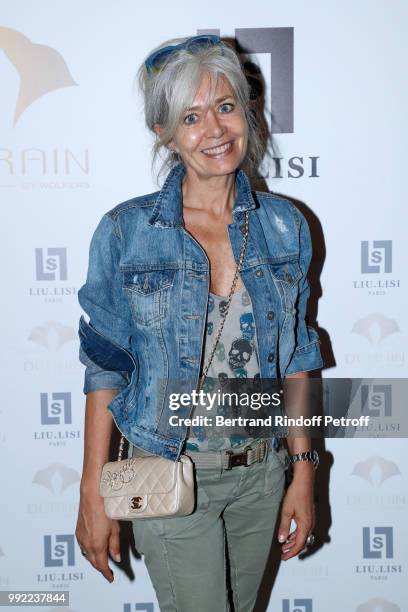 Sophie Grimaud attends the Liu Lisi - Paris Fashion Week - Haute Couture Fall Winter 2018/2019 at Hotel Meurice on July 5, 2018 in Paris, France.