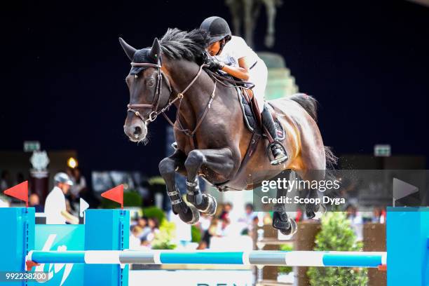 Mathilda Karlsson Chopin VA competes in the Prix Renault ZE at Champ de Mars on July 5, 2018 in Paris, France.