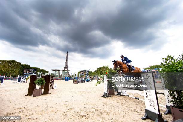 Philippe Rozier riding Cristallo A LM competes in the Prix Renault ZE at Champ de Mars on July 5, 2018 in Paris, France.