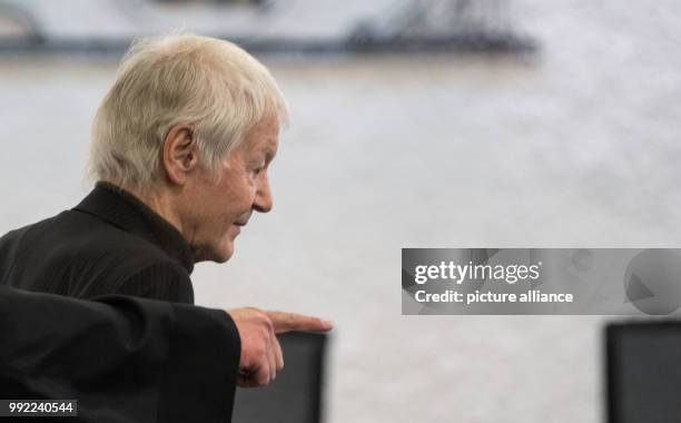 The former drugstore owner Anton Schlecker stands in the courtroom of the regional court in Stuttgart, Germany, 27 November 2017. He was sentenced to...