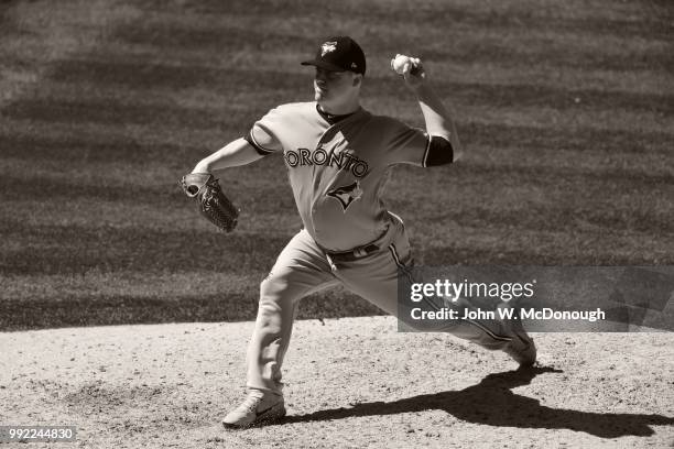 Toronto Blue Jays Aaron Loup in action, pitching vs Los Angeles Angels at Angel Stadium. Anaheim, CA 6/23/2018 CREDIT: John W. McDonough