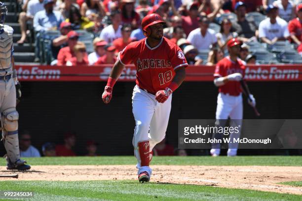 Los Angeles Angels Luis Valbuena in action during game vs Toronto Blue Jays at Angel Stadium. Anaheim, CA 6/23/2018 CREDIT: John W. McDonough