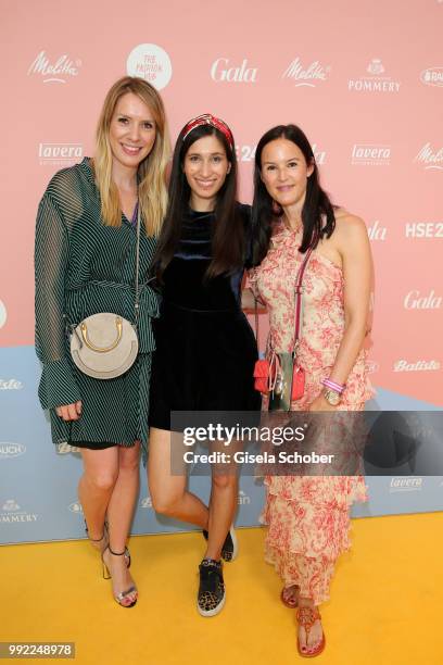 Catarina von Koschitzky, Vanessa de Silva and Doris Brueckner attend The Fashion Hub during the Berlin Fashion Week Spring/Summer 2019 at Ellington...