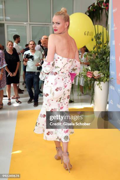 Franziska Knuppe attends The Fashion Hub during the Berlin Fashion Week Spring/Summer 2019 at Ellington Hotel on July 5, 2018 in Berlin, Germany.