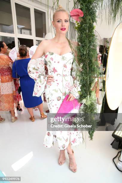 Franziska Knuppe attends The Fashion Hub during the Berlin Fashion Week Spring/Summer 2019 at Ellington Hotel on July 5, 2018 in Berlin, Germany.