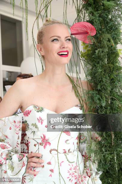 Franziska Knuppe attends The Fashion Hub during the Berlin Fashion Week Spring/Summer 2019 at Ellington Hotel on July 5, 2018 in Berlin, Germany.