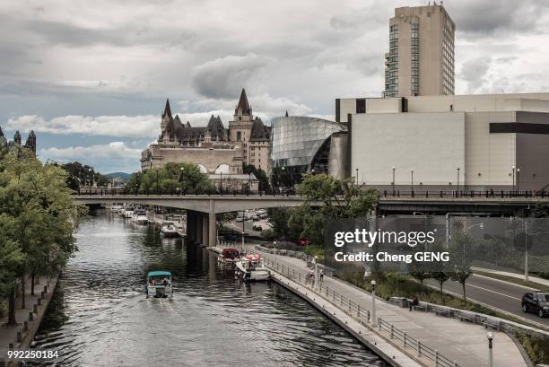 ottawa's rideau canal - rideau canal stock pictures, royalty-free photos & images
