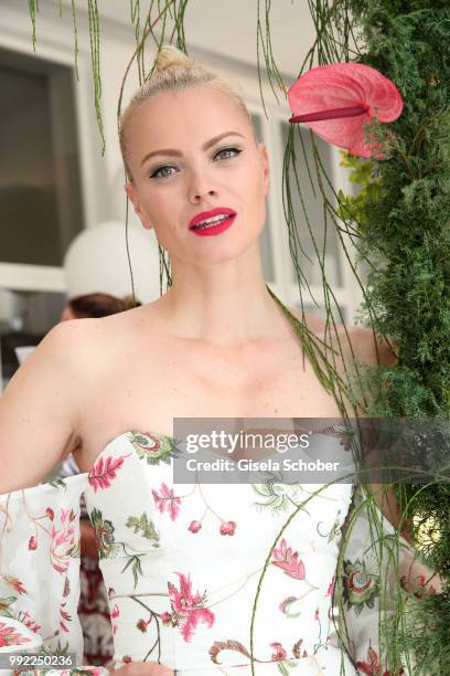 Franziska Knuppe attends The Fashion Hub during the Berlin Fashion Week Spring/Summer 2019 at Ellington Hotel on July 5, 2018 in Berlin, Germany.