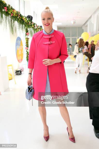 Franziska Knuppe attends The Fashion Hub during the Berlin Fashion Week Spring/Summer 2019 at Ellington Hotel on July 5, 2018 in Berlin, Germany.