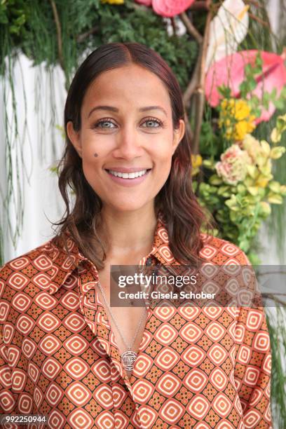 Rabea Schif attends The Fashion Hub during the Berlin Fashion Week Spring/Summer 2019 at Ellington Hotel on July 5, 2018 in Berlin, Germany.