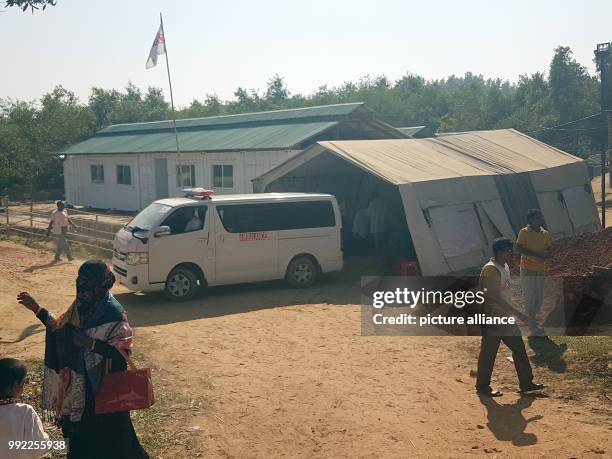 Newly opened clinic of the organisation Doctors Without Borders in a Rohingya refugee camp in the Cox's Bazar area in Kutupalong, Bangladesh, 28...