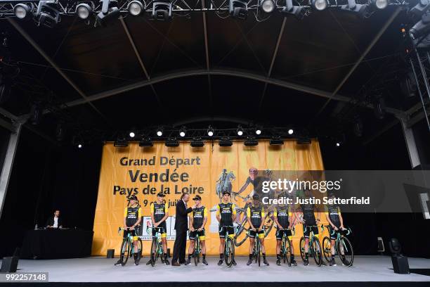 Primoz Roglic of Slovenia / Robert Gesink of The Netherlands / Dylan Groenewegen of The Netherlands / Armund Grondahl Jansen of Norway / Steven...