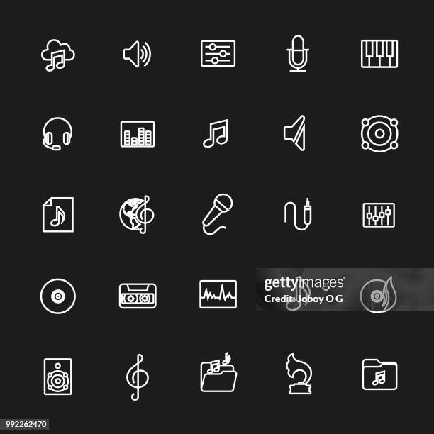 music set - maximum volume stock illustrations
