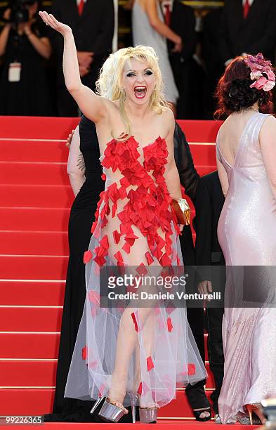 Actress Julie Atlas Muz attends the Premiere of 'On Tour' at the Palais des Festivals during the 63rd Annual International Cannes Film Festival on...