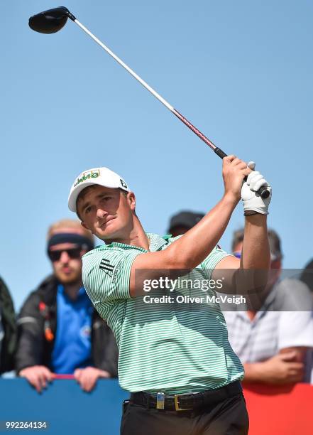 Donegal , Ireland - 5 July 2018; Paul Dunne of Ireland on the 9th tee box during Day One of the Irish Open Golf Championship at Ballyliffin Golf Club...