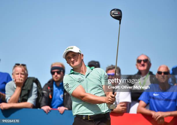 Donegal , Ireland - 5 July 2018; Paul Dunne of Ireland on the 9th tee box during Day One of the Irish Open Golf Championship at Ballyliffin Golf Club...