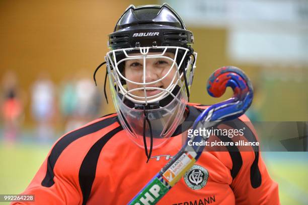 Chantal Bausch poses at a sports centre at the 'Club zur Vahr' in Bremen, Germany, 28 November 2017. The young goalkeeper with a donor heart...