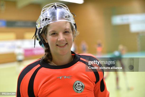 Chantal Bausch poses at a sports centre at the 'Club zur Vahr' in Bremen, Germany, 28 November 2017. The young goalkeeper with a donor heart...