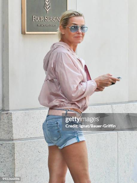 Yolanda Hadid is seen on July 05, 2018 in Los Angeles, California.