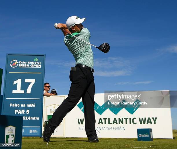 Donegal , Ireland - 5 July 2018; Paul Dunne of Ireland on the 17th tee box during the Day One of the Irish Open Golf Championship at Ballyliffin Golf...