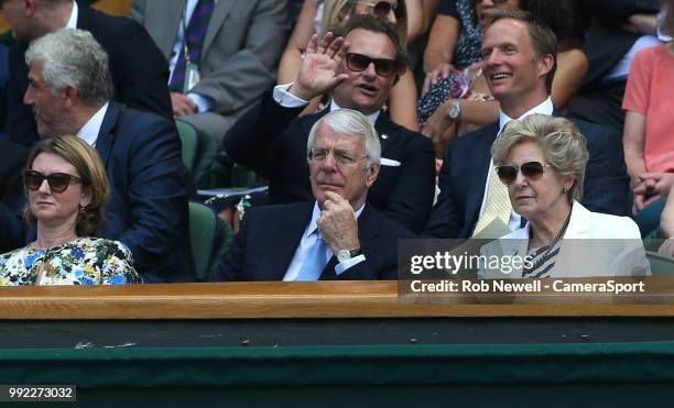 Former prime minister Sir John Major at All England Lawn Tennis and Croquet Club on July 5, 2018 in London, England.