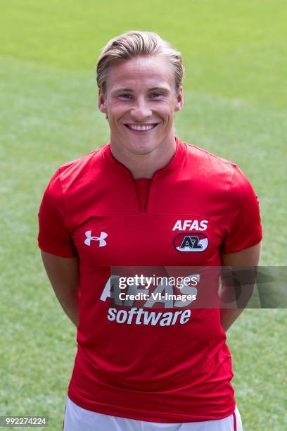 Jonas Svensson during the team presentation of AZ Alkmaar on July 05, 2018 at Afas stadium in Alkmaar, The Netherlands