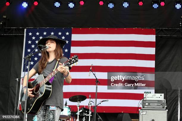 Amy Nelson of Folk Uke performs in concert at Willie Nelson's 45th 4th Of July Picnic at the Austin360 Amphitheater on July 4, 2018 in Austin, Texas.