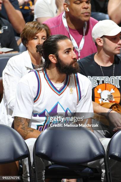Ricky Rubio of the Utah Jazz attends the game between Memphis Grizzlies and Utah Jazz on July 3, 2018 at Golden 1 Center in Sacramento, California....