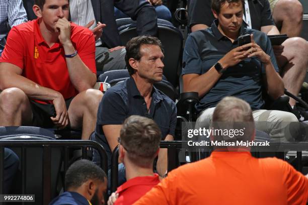 Head Coach Quin Snyder of the Utah Jazz looks on during the game against the Memphis Grizzlies on July 3, 2018 at Golden 1 Center in Sacramento,...