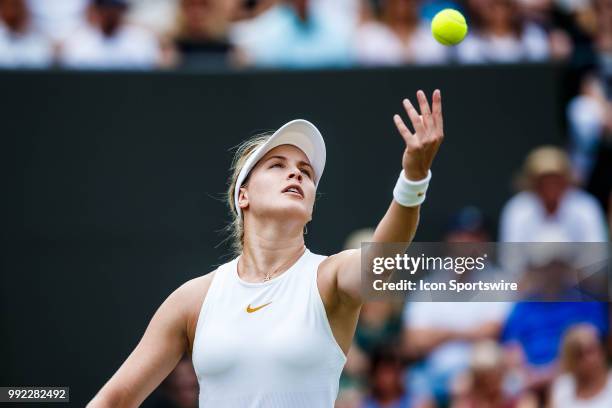 During day four match of the 2018 Wimbledon on July 5 at All England Lawn Tennis and Croquet Club in London,England.