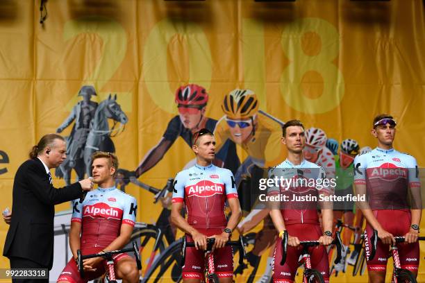 Marcel Kittel of Germany / Pavel Kochetkov of Rusia / Tony Martin of Germany / Nils Politt of Germany / Team Katusha-Alpecin of Switzerland / during...